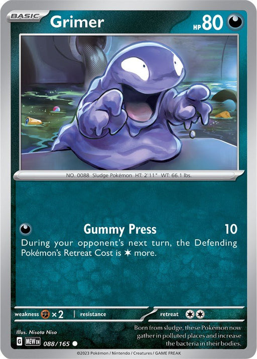 Pokemon Grimer 088/165 SV: Scarlet & Violet 151 Normal - EternaCards