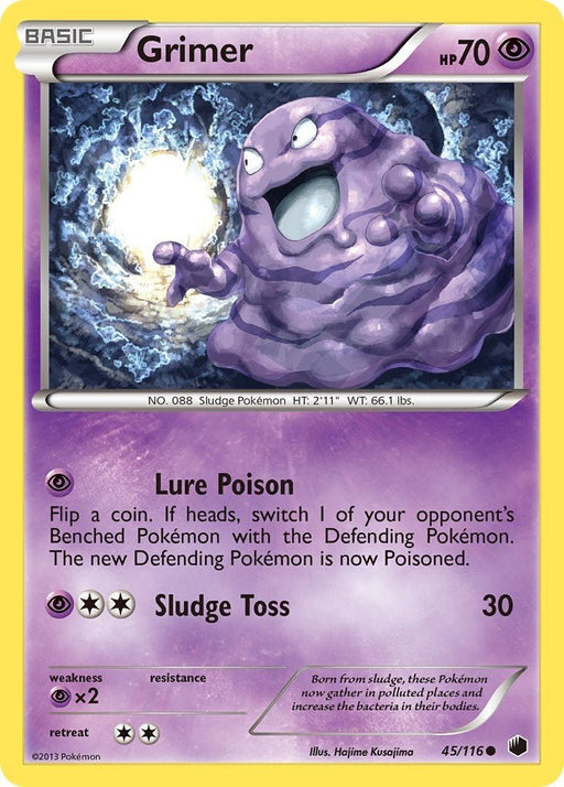 Pokemon Grimer 45/116 Plasma Freeze Normal - Eterna Cards