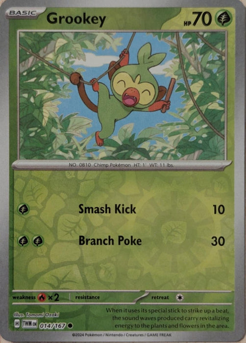 Pokemon Grookey 014/167 SV06: Twilight Masquerade Normal - Eterna Cards