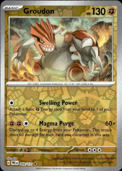 Pokemon Groudon 049/131 SV: Prismatic Evolutions Holo - Eterna Cards
