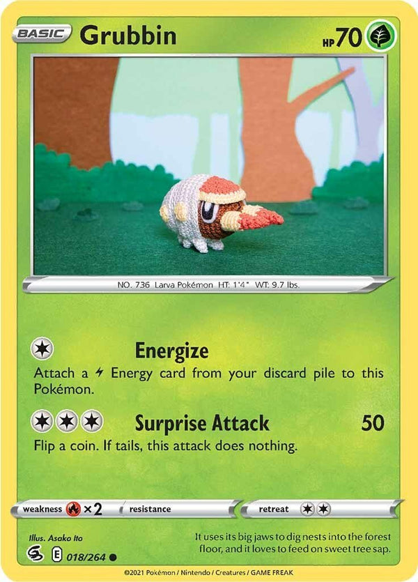 Pokemon Grubbin 018/264 SWSH08: Fusion Strike Normal