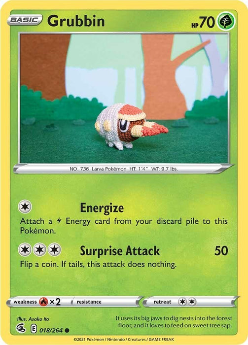 Pokemon Grubbin 018/264 SWSH08: Fusion Strike Normal - EternaCards
