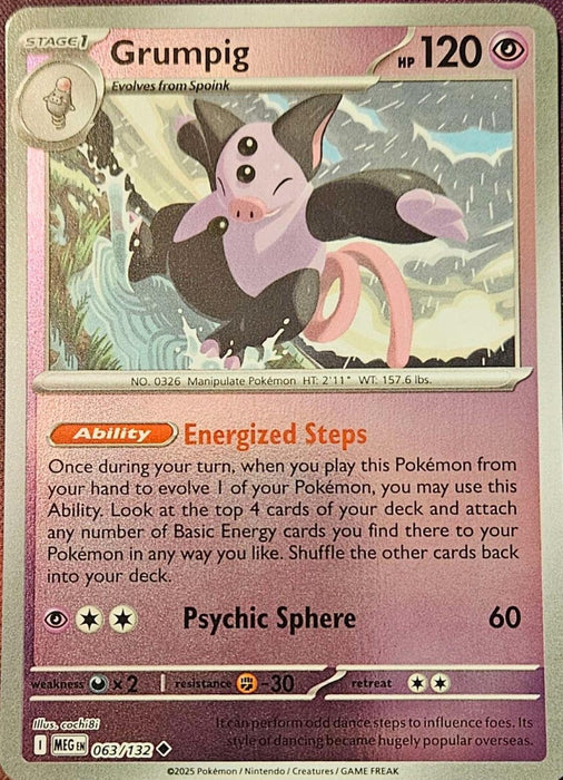 Pokemon Grumpig 063/132 ME01: Mega Evolution Normal - Eterna Cards
