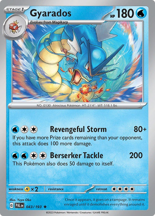 Pokemon Gyarados 043/193 SV02: Paldea Evolved Reverse Holo - EternaCards