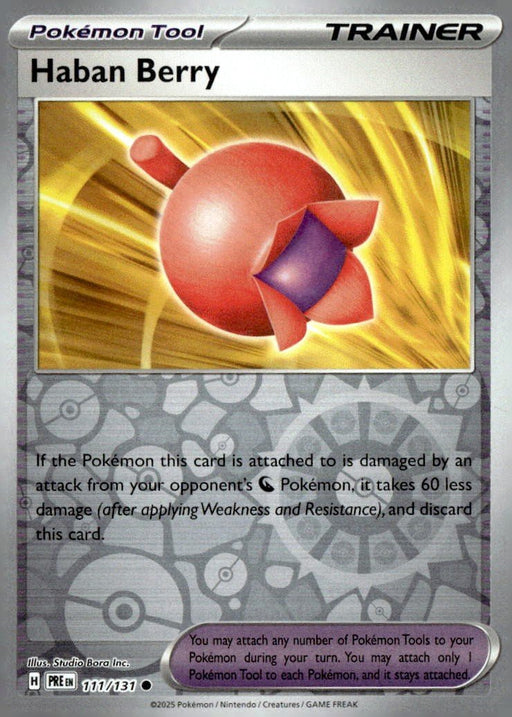 Pokemon Haban Berry 111/131 SV: Prismatic Evolutions Reverse Holo - Eterna Cards
