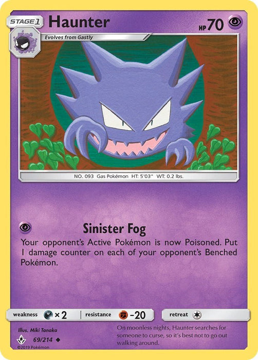 Pokemon Haunter 69/214 SM - Unbroken Bonds Normal - Eterna Cards