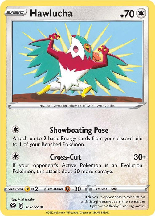 Pokemon Hawlucha 127/172 SWSH09: Brilliant Stars Normal - EternaCards