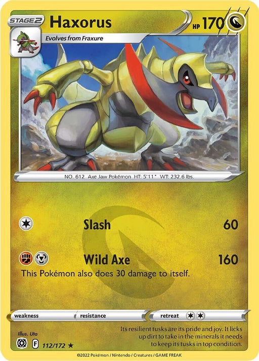 Pokemon Haxorus 112/172 SWSH09: Brilliant Stars Normal - EternaCards