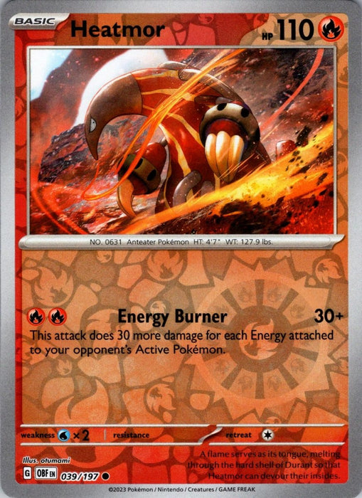 Pokemon Heatmor 039/197 SV03: Obsidian Flames Normal - Eterna Cards