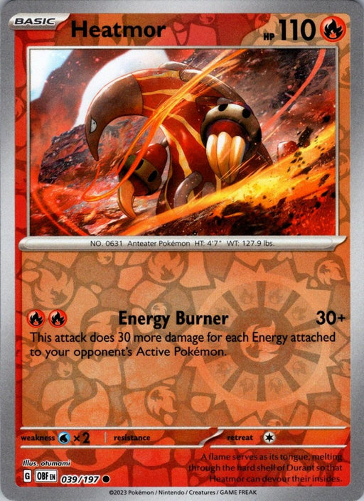 Pokemon Heatmor 039/197 SV03: Obsidian Flames Normal - Eterna Cards