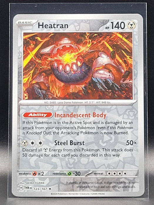 Pokemon Heatran 123/167 SV06: Twilight Masquerade Holo - Eterna Cards