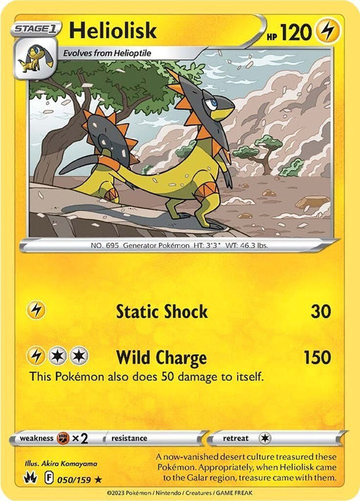 Pokemon Heliolisk 050/159 SWSH: Crown Zenith Reverse Holo - EternaCards
