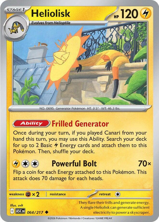 Pokemon Heliolisk - 064/217 ME: Ascended Heroes Normal - EternaCards