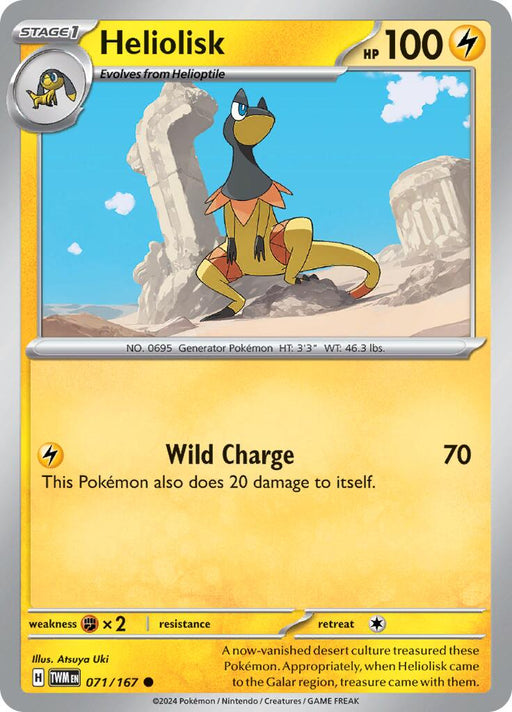 Pokemon Heliolisk - 071/167 071/167 SV06: Twilight Masquerade Reverse Holo - EternaCards
