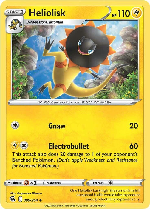Pokemon Heliolisk 099/264 SWSH08: Fusion Strike Normal - EternaCards