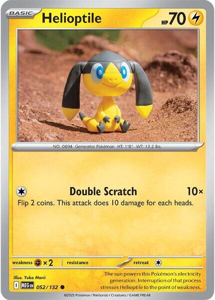 Pokemon Helioptile - 052/132 052/132 ME01: Mega Evolution Reverse Holo - EternaCards