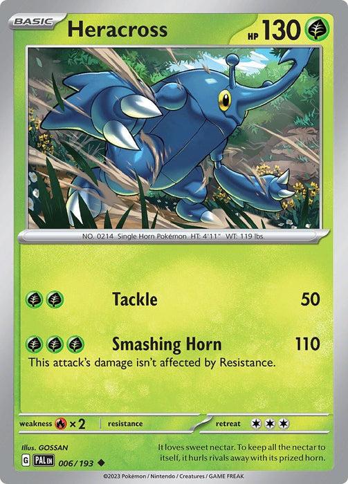 Pokemon Heracross - 006/193 006/193 SV02: Paldea Evolved Normal - EternaCards