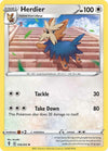 Pokemon Herdier 134/203 SWSH07: Evolving Skies Reverse Holo
