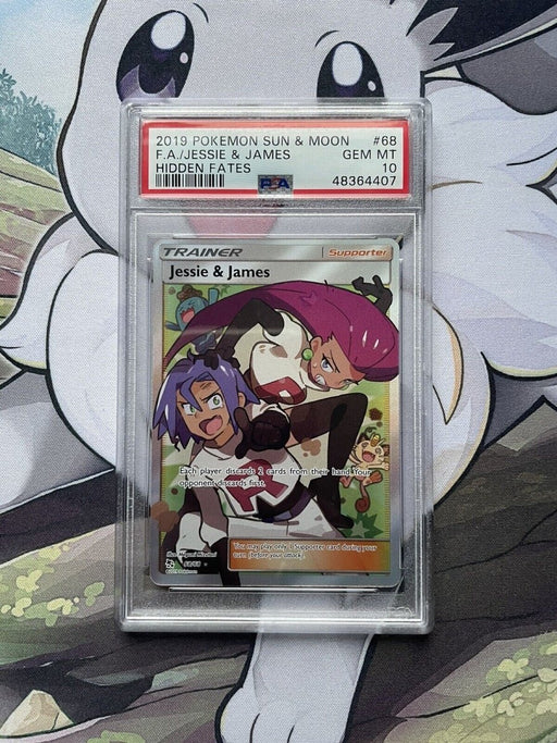 Pokemon Hidden Fates 68/68 Jessie And James Full Art PSA 10 Mint - EternaCards