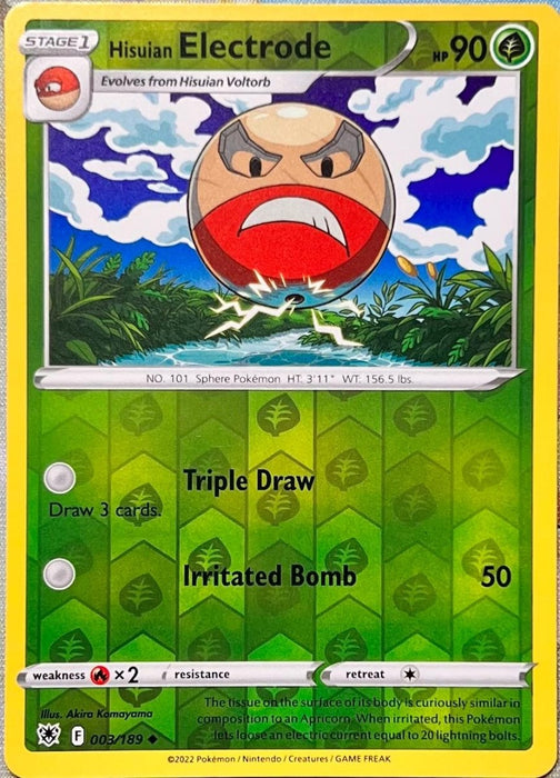 Pokemon Hisuian Electrode 003/189 SWSH10: Astral Radiance Normal - Eterna Cards