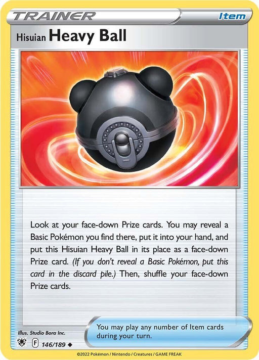 Pokemon Hisuian Heavy Ball 146/189 SWSH10: Astral Radiance Reverse Holo - EternaCards