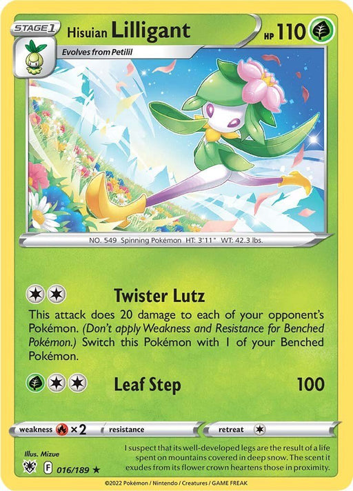 Pokemon Hisuian Lilligant 016/189 SWSH10: Astral Radiance Holo - EternaCards