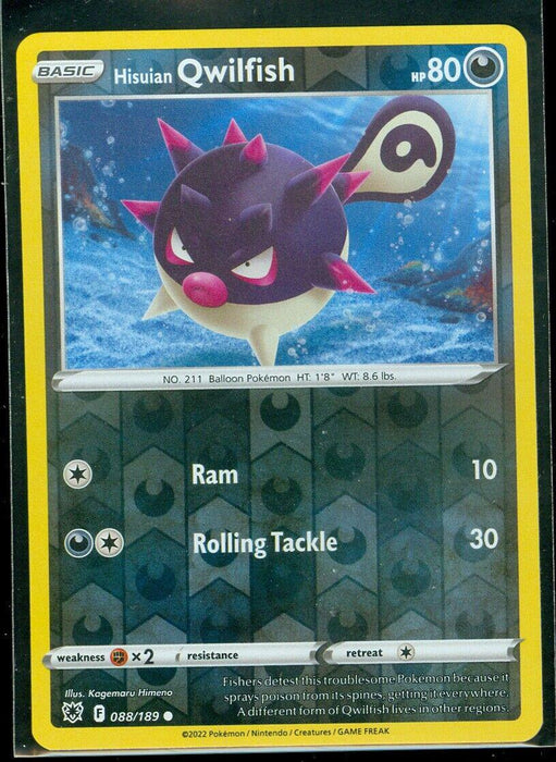 Pokemon Hisuian Qwilfish (88) 088/189 SWSH10: Astral Radiance Normal - Eterna Cards
