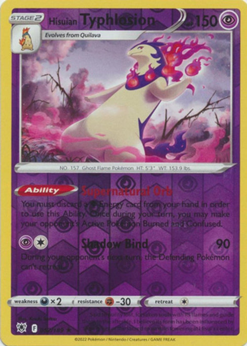 Pokemon Hisuian Typhlosion 052/189 SWSH10: Astral Radiance Holo - Eterna Cards