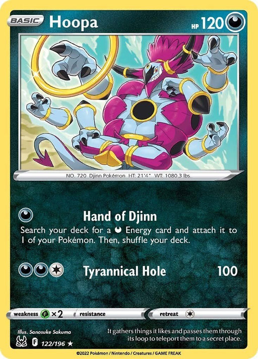 Pokemon Hoopa 122/196 SWSH11: Lost Origin Reverse Holo - EternaCards