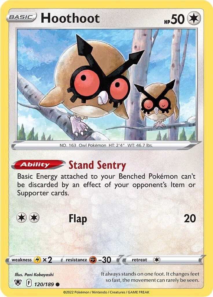 Pokemon Hoothoot 120/189 SWSH10: Astral Radiance Normal
