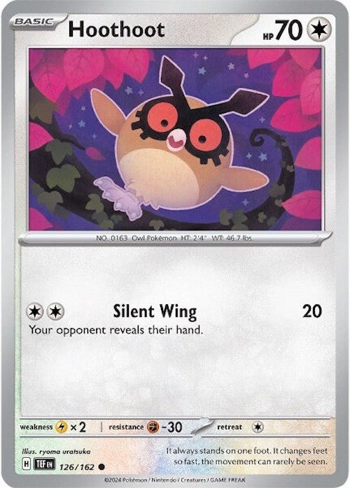Pokemon Hoothoot 126/162 SV05: Temporal Forces Normal - EternaCards