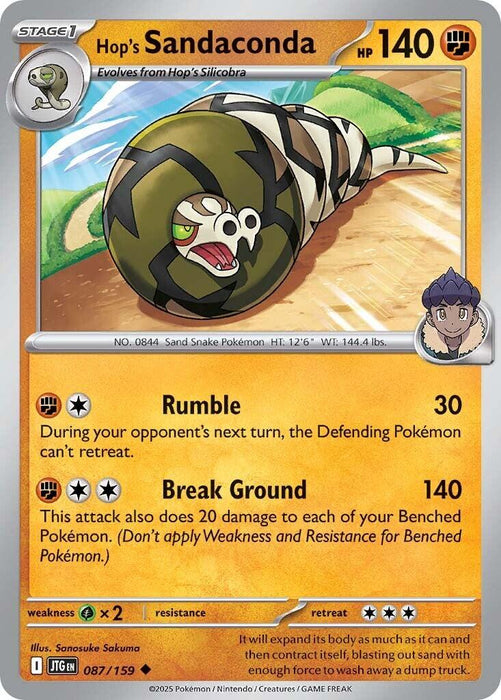 Pokemon Hop's Sandaconda 087/159 SV09: Journey Together Normal - EternaCards