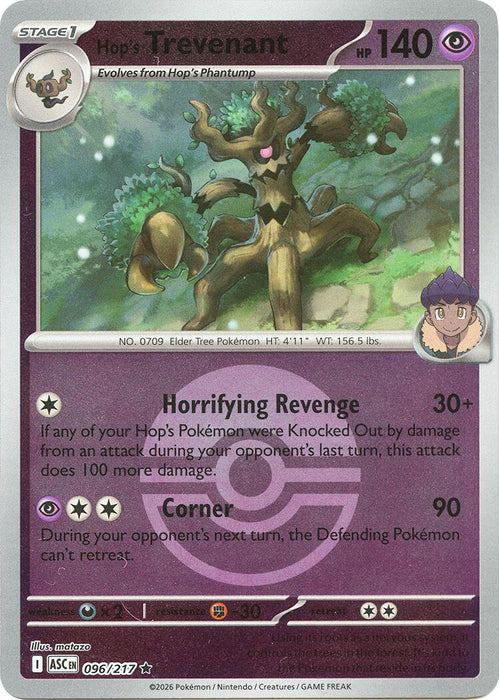Pokemon Hop's Trevenant - 096/217 (Poke Ball) 096/217 ME: Ascended Heroes Reverse Holo - Eterna Cards