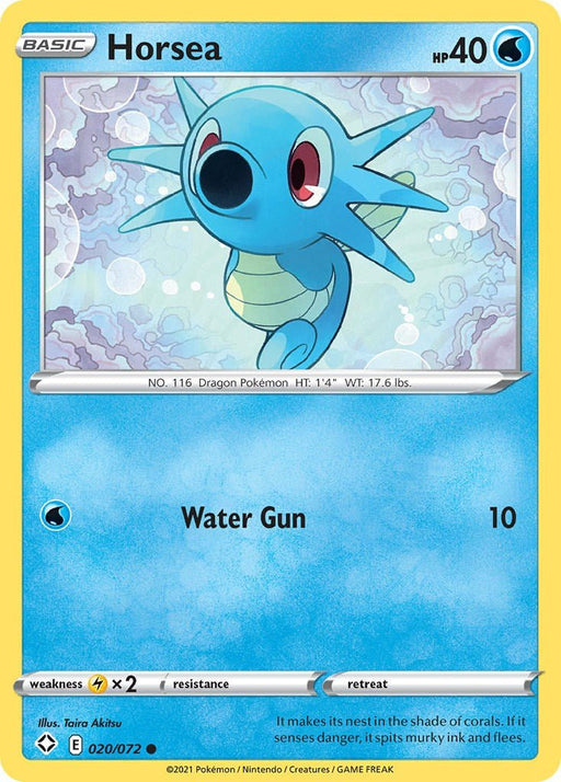 Pokemon Horsea 020/072 Shining Fates Reverse Holo - EternaCards