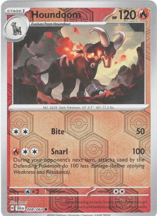 Pokemon Houndoom - 008/064 SV: Shrouded Fable Normal - Eterna Cards