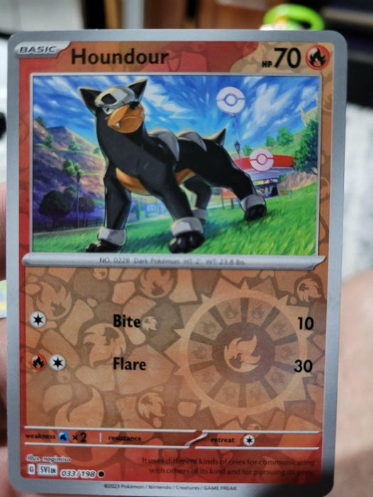 Pokemon Houndour - 033/198 SV01: Scarlet & Violet Base Set Normal - Eterna Cards