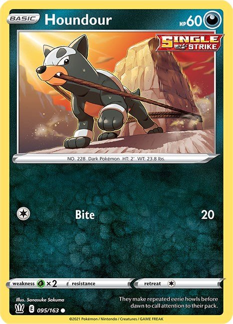 Pokemon Houndour 095/163 SWSH05: Battle Styles Normal - EternaCards