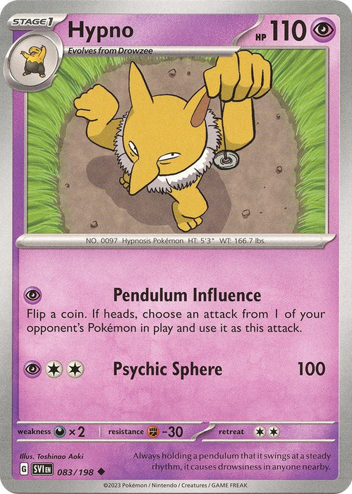 Pokemon Hypno 083/198 SV01: Scarlet & Violet Base Set Normal - EternaCards