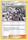 Pokemon Ingo & Emmet 144/181 SM - Team Up Reverse Holo