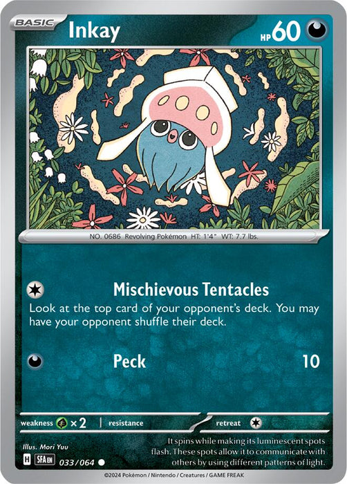 Pokemon Inkay 033/064 SV: Shrouded Fable Reverse Holo - EternaCards
