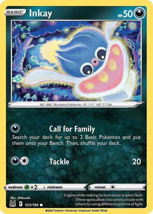 Pokemon Inkay (121) 121/196 SWSH11: Lost Origin Reverse Holo - EternaCards