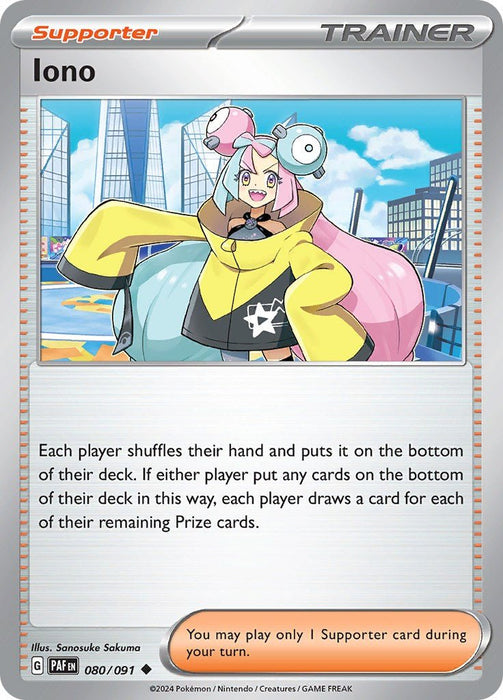 Pokemon Iono - 080/091 080/091 SV: Paldean Fates Reverse Holo - EternaCards