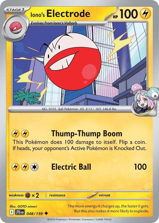 Pokemon Iono's Electrode 048/159 SV09: Journey Together Normal - Eterna Cards