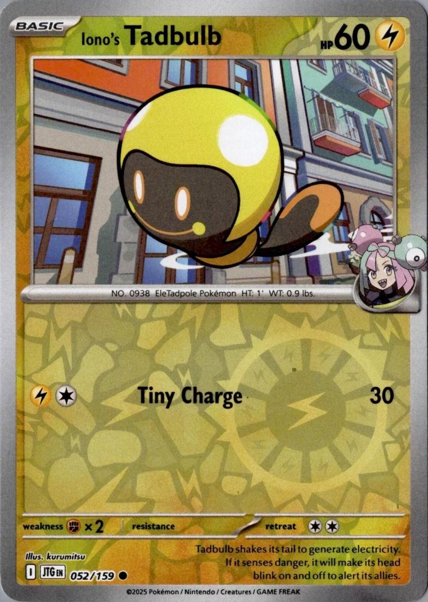 Pokemon Iono's Tadbulb 052/159 SV09: Journey Together Normal