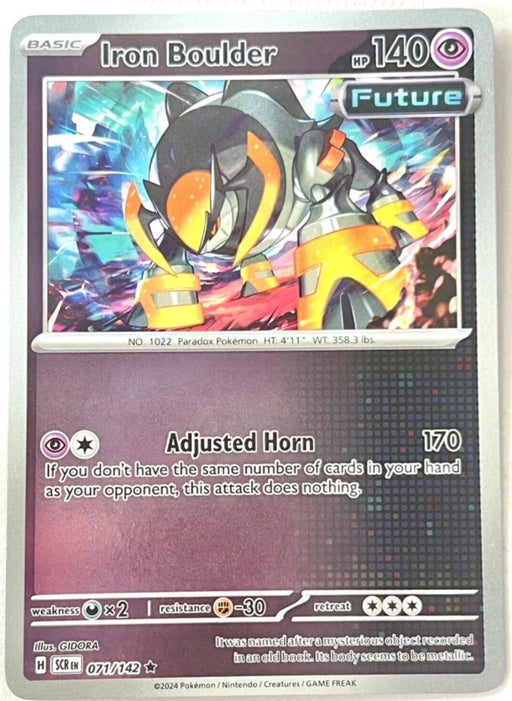 Pokemon Iron Boulder 071/142 SV07: Stellar Crown Holo - Eterna Cards
