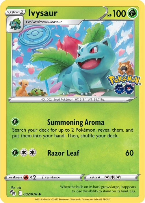 Pokemon Ivysaur 002/078 Pokemon GO Normal - EternaCards