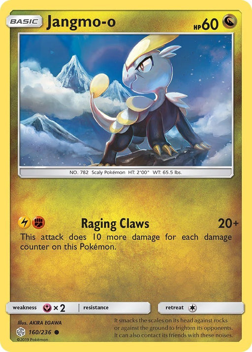 Pokemon Jangmo-o - 160/236 SM - Cosmic Eclipse Normal - Eterna Cards