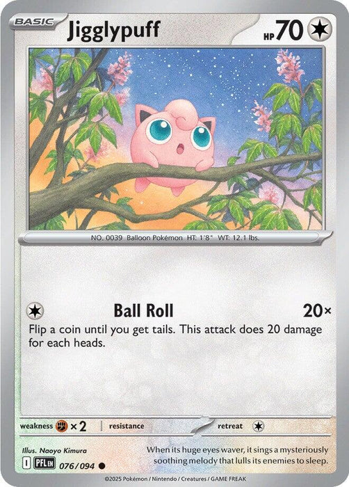 Pokemon Jigglypuff 076/094 ME02: Phantasmal Flames Reverse Holo - EternaCards