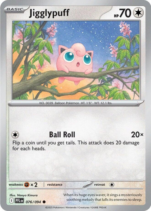 Pokemon Jigglypuff 076/094 ME02: Phantasmal Flames Reverse Holo - EternaCards