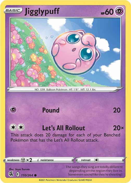 Pokemon Jigglypuff 110/264 SWSH08: Fusion Strike Normal - EternaCards